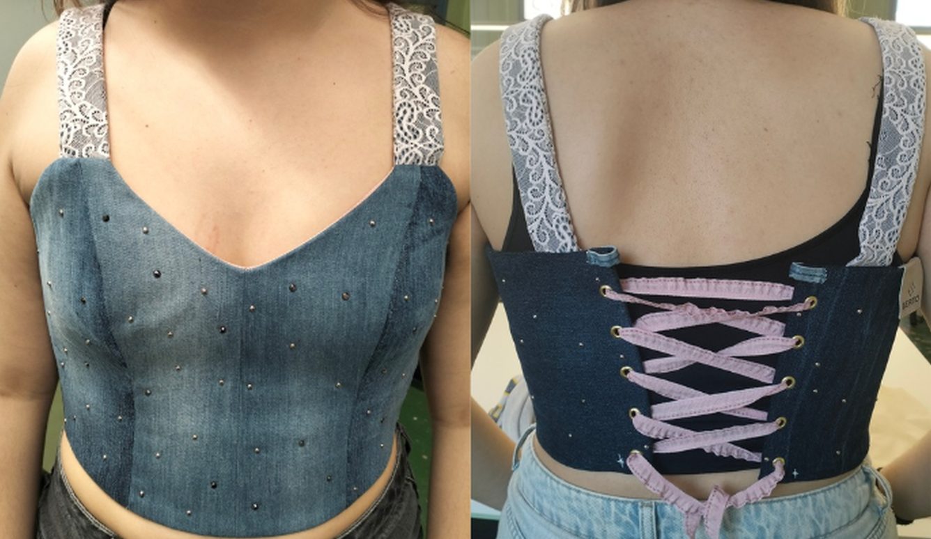 Bustier reciclatge creatiu